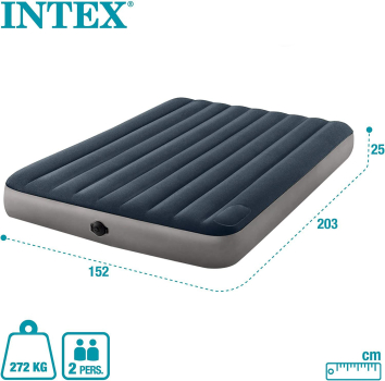 Preview: Intex Luftbett Dura-Beam Single-High Queen 152x203x25cm